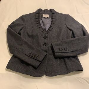 Loft Ann Taylor blazer wool blend 4P, charcoal